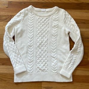 EUC Gap Cable Knit Cream Sweater - Size Medium